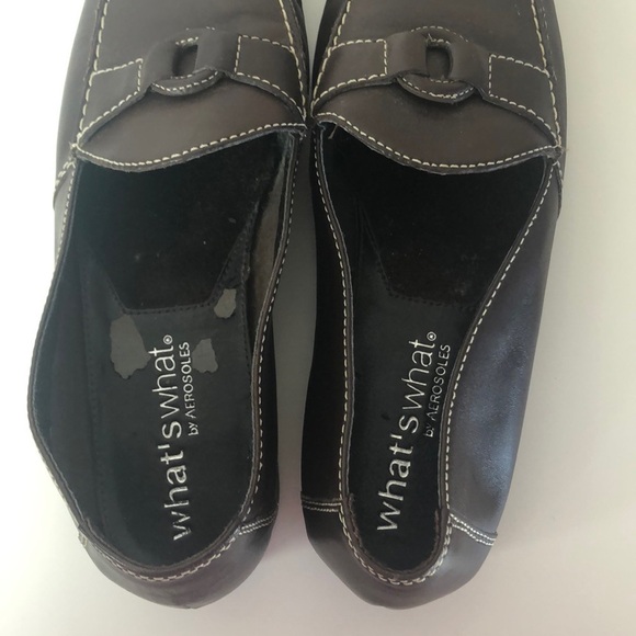 What’s What by Aerosoles Leather Slip Ons 7.5 - Picture 4 of 8